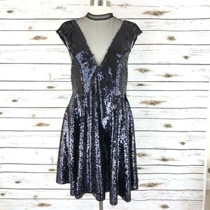 Free People Dance Til Dawn Sequin Party Skater M